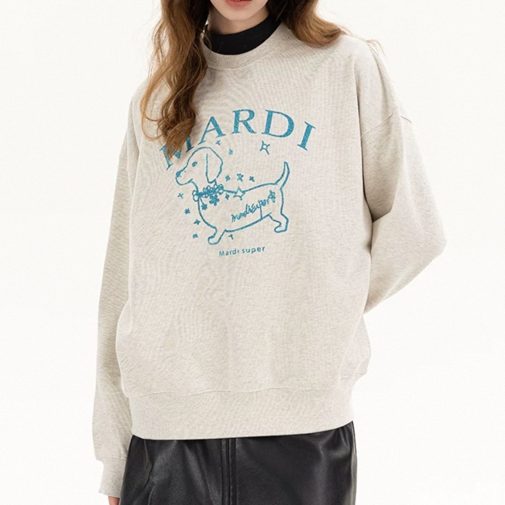 MARDI MERCREDI SWING THE TAIL DDANJI FLOWER NECKLACE SWEATSHIRT